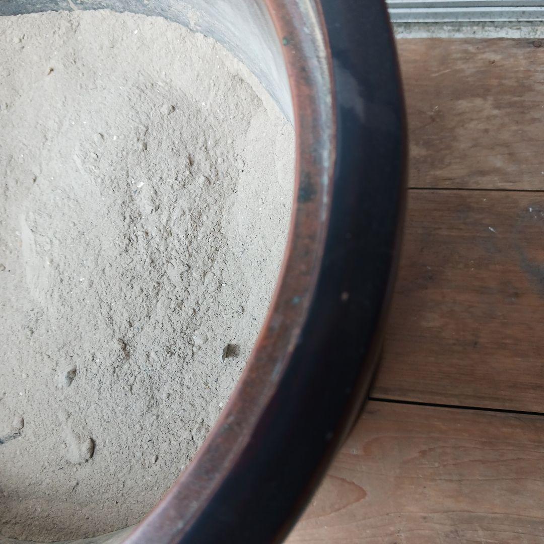 ☆火鉢(灰つき)☆美しい植物の図柄　置物 　鉢カバー　アンティーク　古い日用品