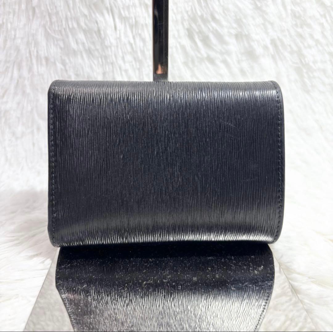 marine♡　三つ折り財布 ヴィッテロムーブ バイカラー 金ロゴ 赤 黒