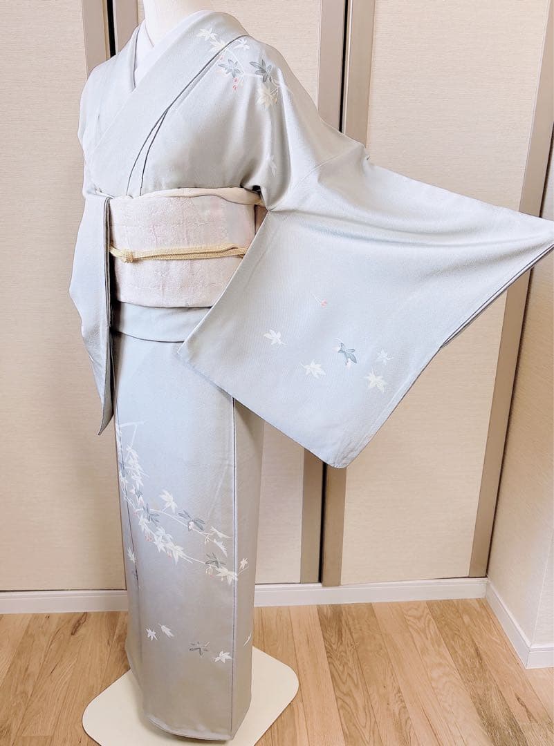 難有　正絹　訪問着　フルセット　裄66 67 L M 卒業式　入学式　袋帯