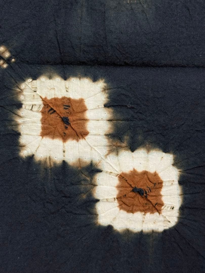 N27 「片野元彦」藍染絞り作家 有松鳴海絞り 天然草木染古布 和装着物