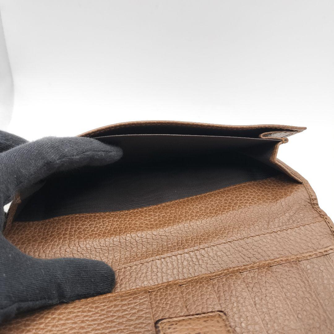 グッチ　長財布　財布　ウォレット　GGキャンバス　ブラウン