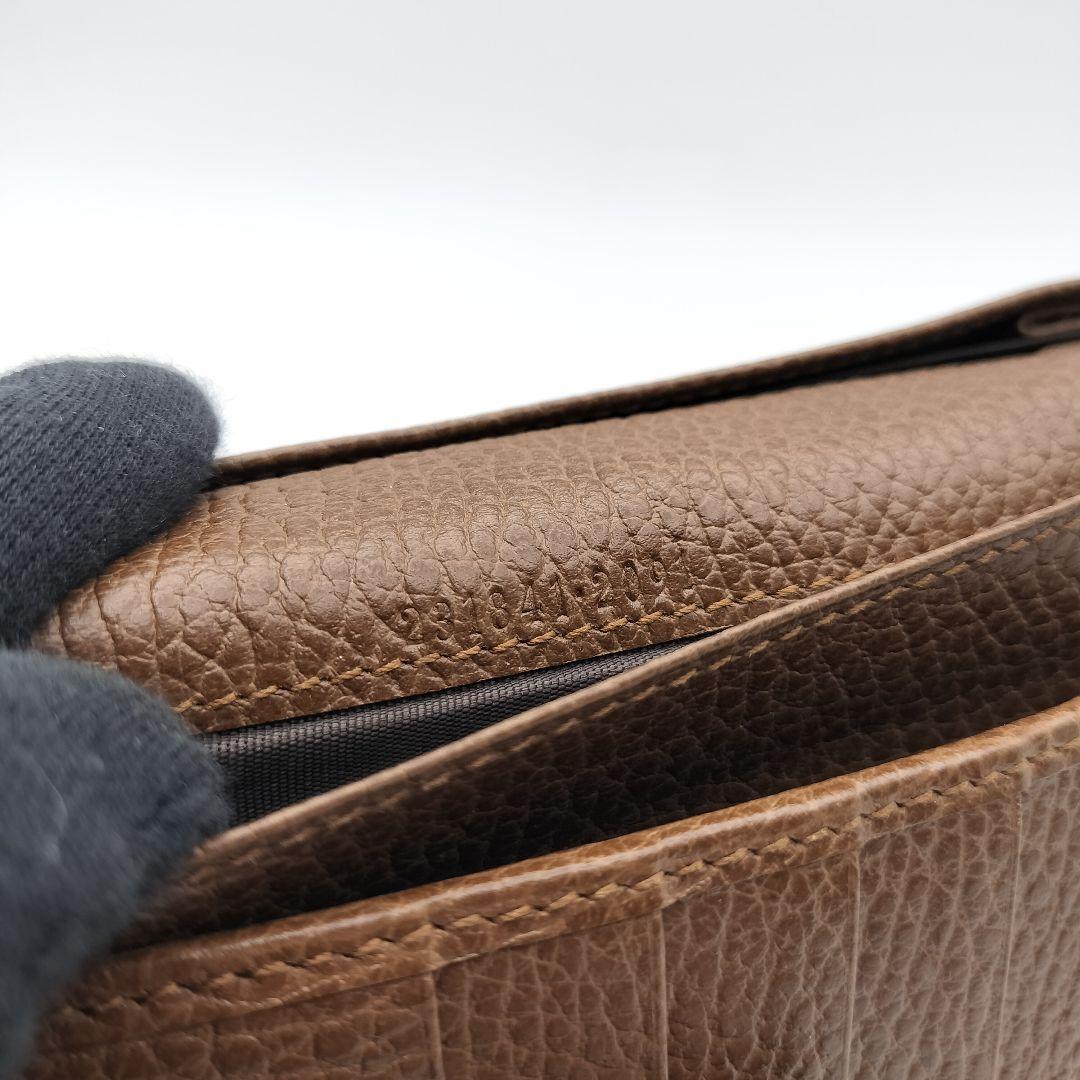 グッチ　長財布　財布　ウォレット　GGキャンバス　ブラウン