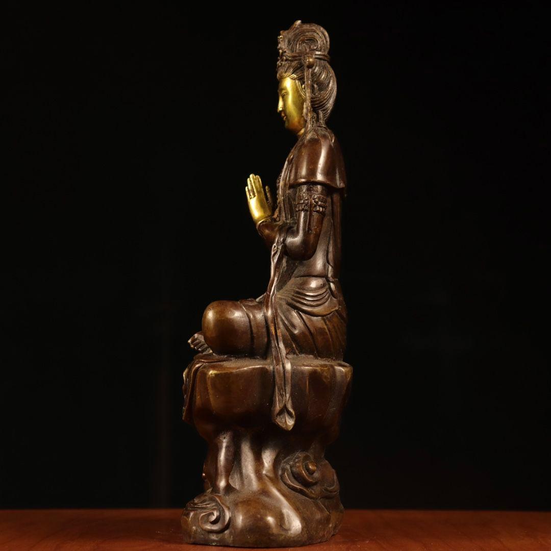 仏教美術 仏像 自在観音 小仏像 銅製 銅器