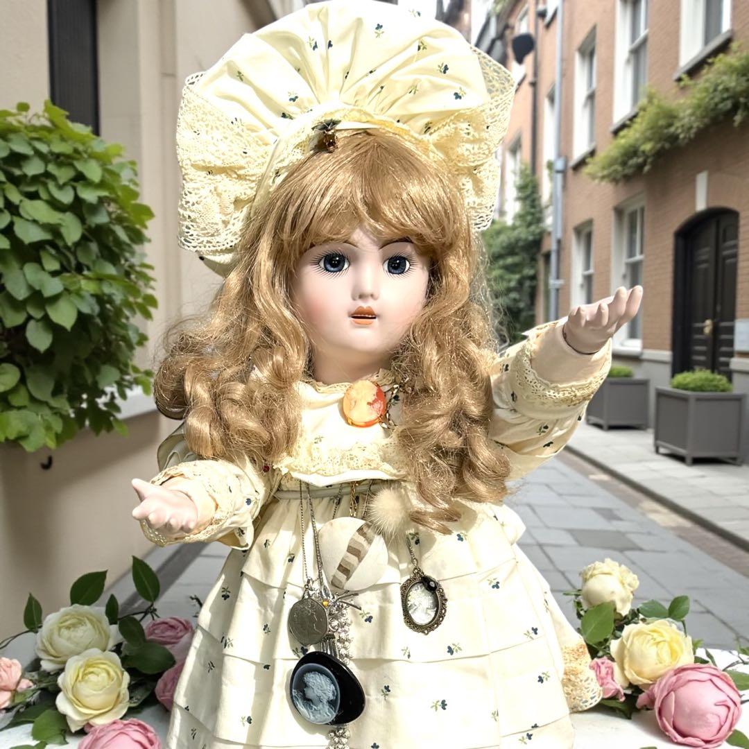 ようこ ビスクドール エデン べべ ホワイト ドレス ボネ 箱 証明書