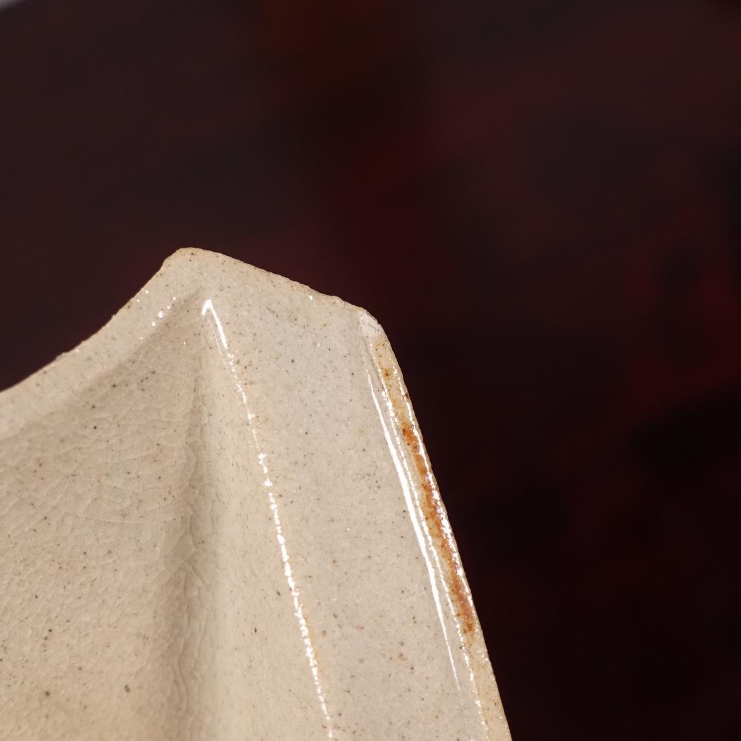 高級和食器 名工 坂田泥華 萩焼 扇面 向付 5客 共箱