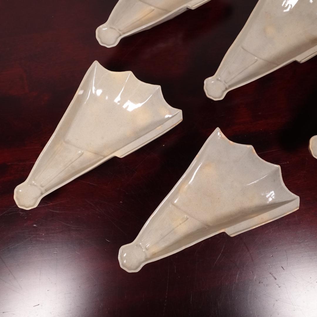 高級和食器 名工 坂田泥華 萩焼 扇面 向付 5客 共箱