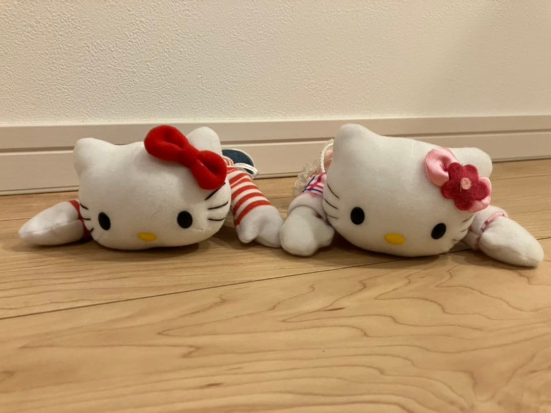 レア／肩乗りハローキティ／ぬいぐるみ 2体セット／サンリオピューロランド