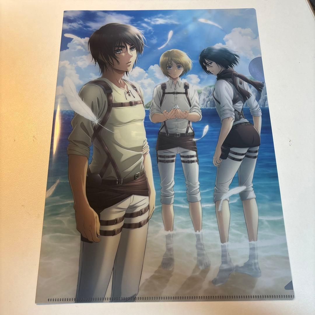 進撃の巨人 諫山創 クリアファイル エレン・イェーガー アルミン ミカサ 海