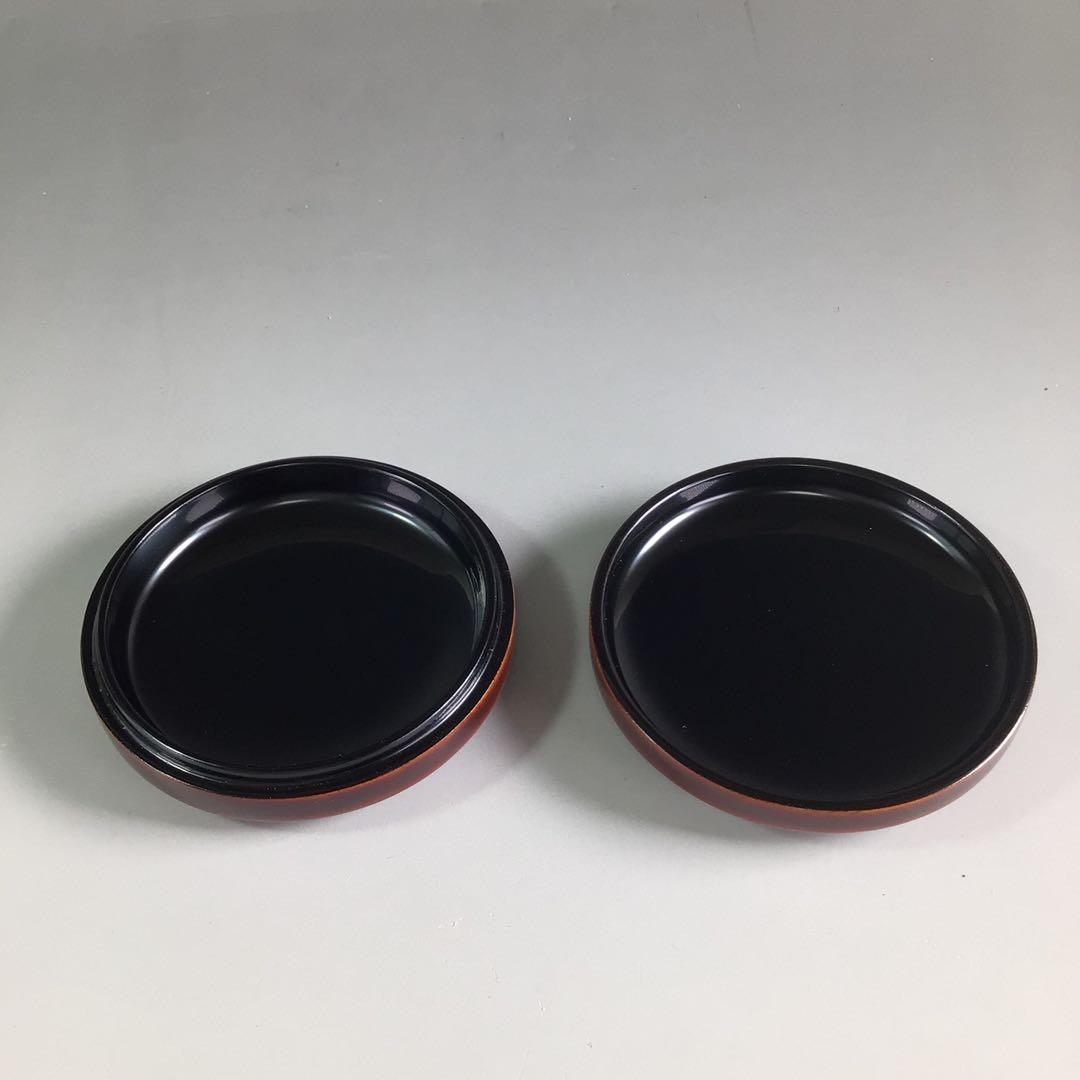 Ｒ１３０　香合　『指物師　稲尾誠中斎作』『溜塗』『余木』『丸香合』　共箱　茶道具