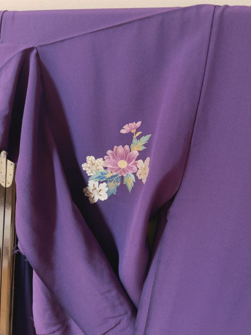 [未使用] 未仕立て 振袖 仮絵羽 刺繍 フラワーシーズン 着物 訪問着
