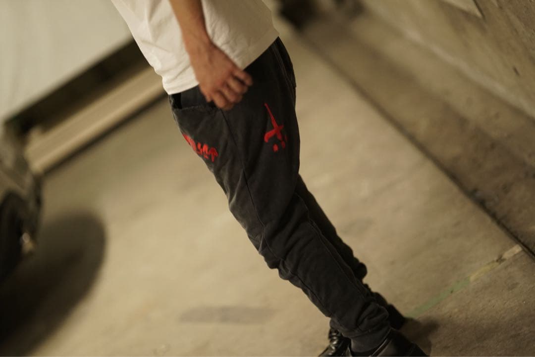 CVTVLIST 加工 サルエル リブ スウェット パンツ カタリスト