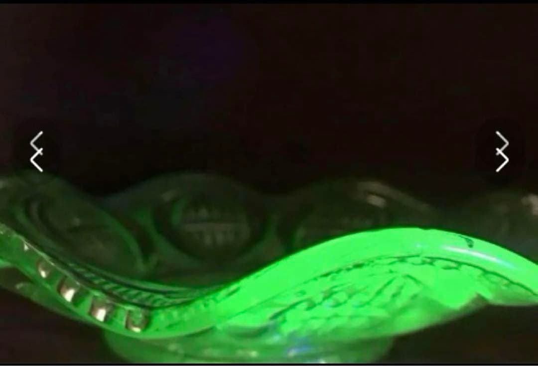 和骨董　ウランガラス　3点セット