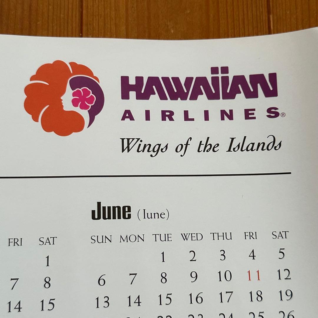 99年旧ロゴHAWAIIAN AIRハワイアン航空オリジナルカレンダーポスター7