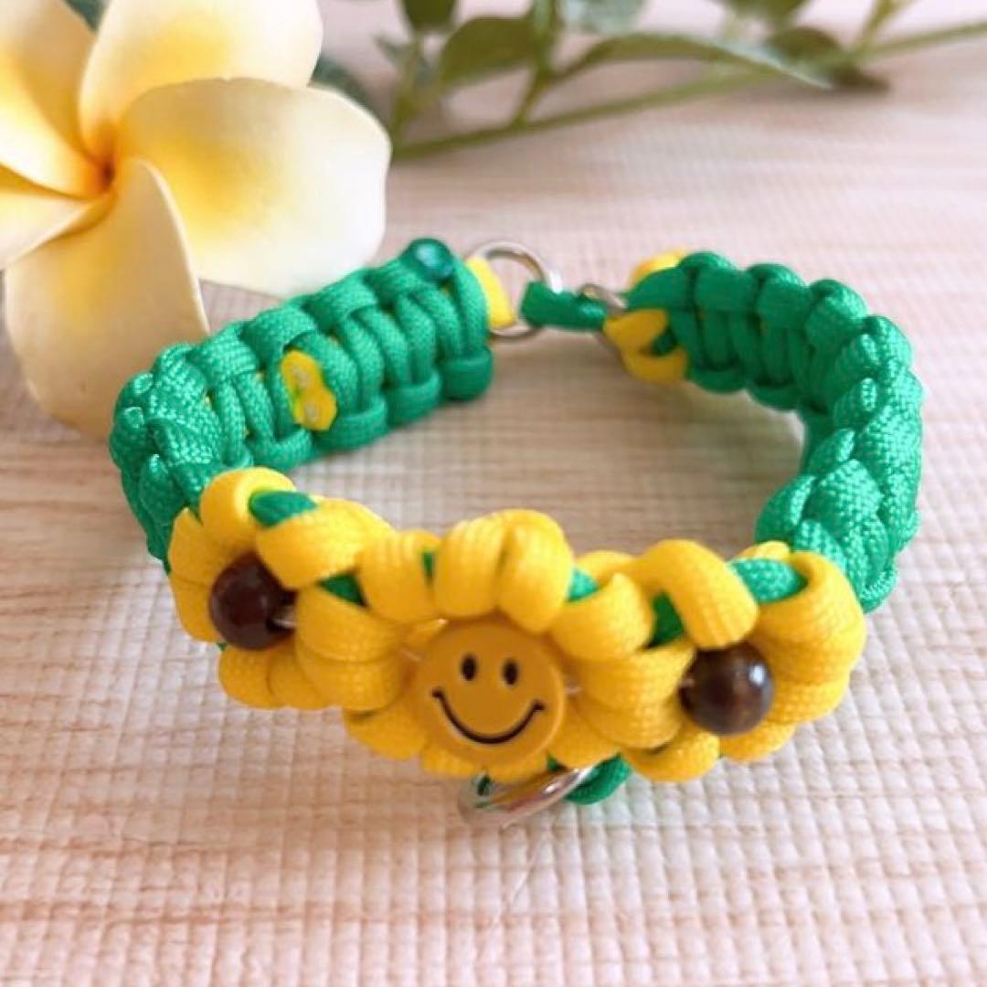 パラコードリード　ハーフチョーク　ひまわり　No.0172