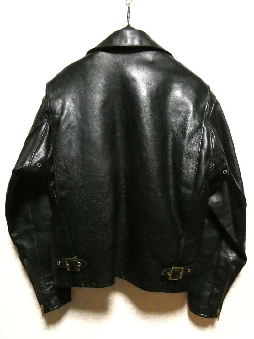 激レア品番643EVS！純正ライナー付！ショット襟付きシングルライダース36