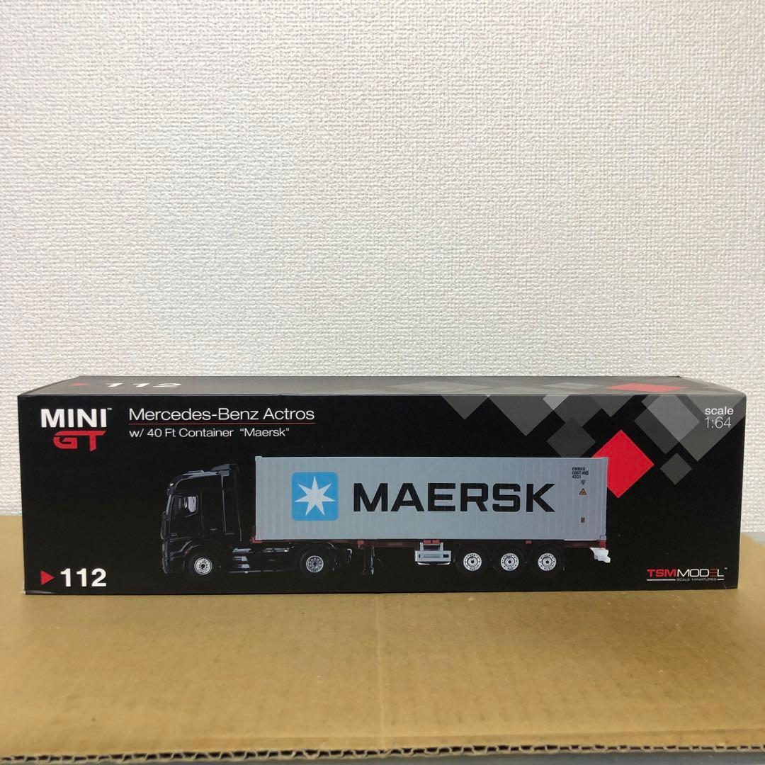 MINI GT 112　メルセデスベンツ アクトロス コンテナ　MAERSK