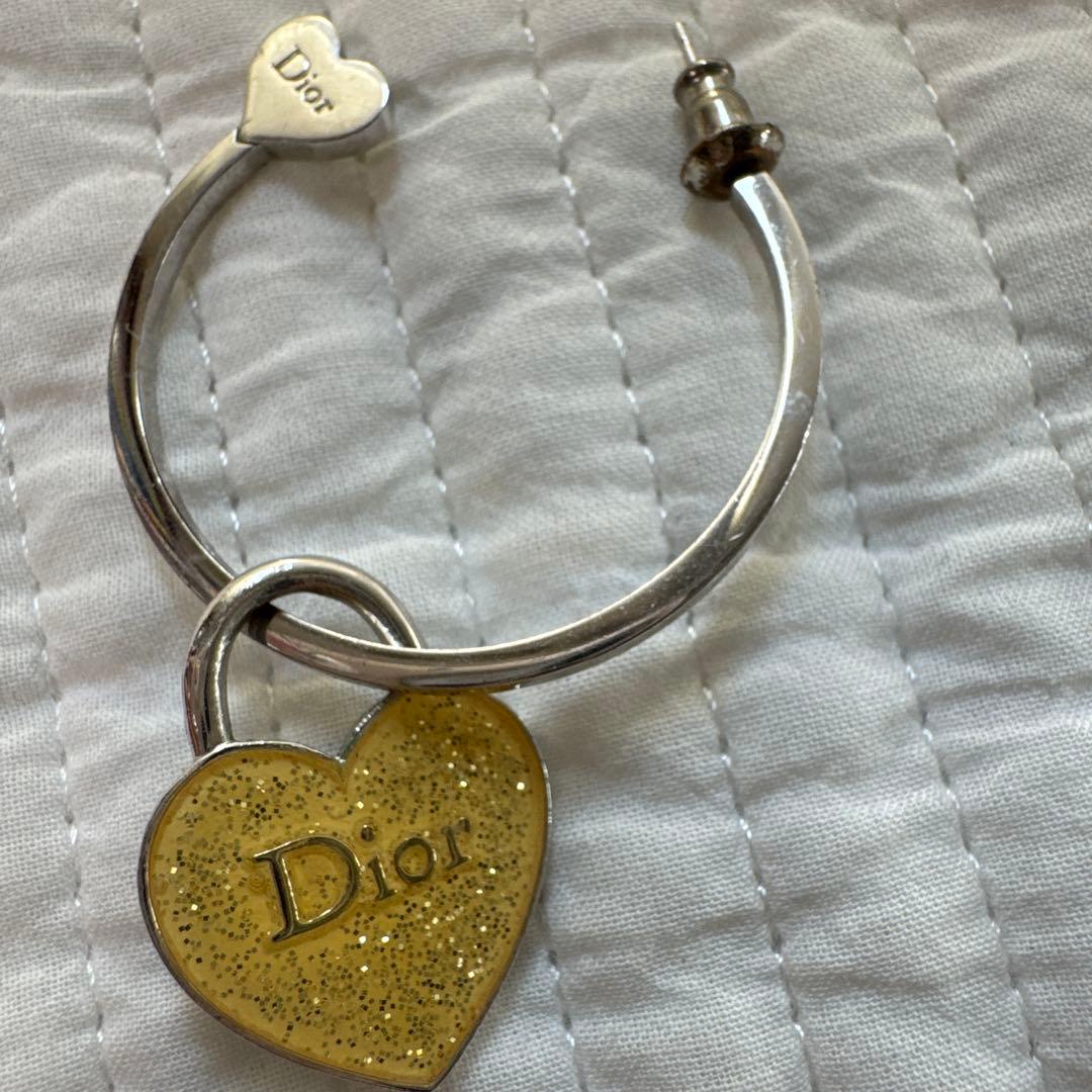 Dior ディオール ハートモチーフ ピアス ゴールド ヴィンテージ 使用感あり