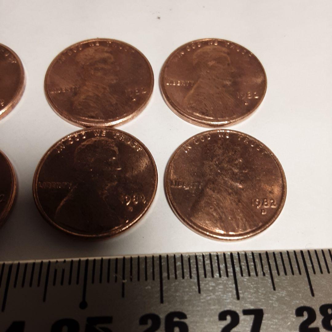 1982年刻印Ｄー1セント硬貨ー2362