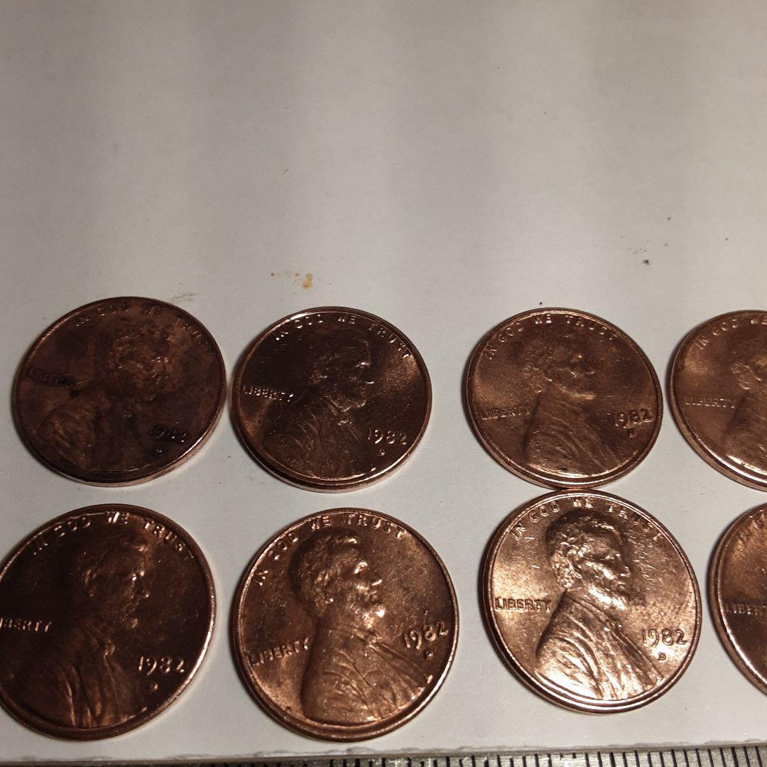 1982年刻印Ｄー1セント硬貨ー2362