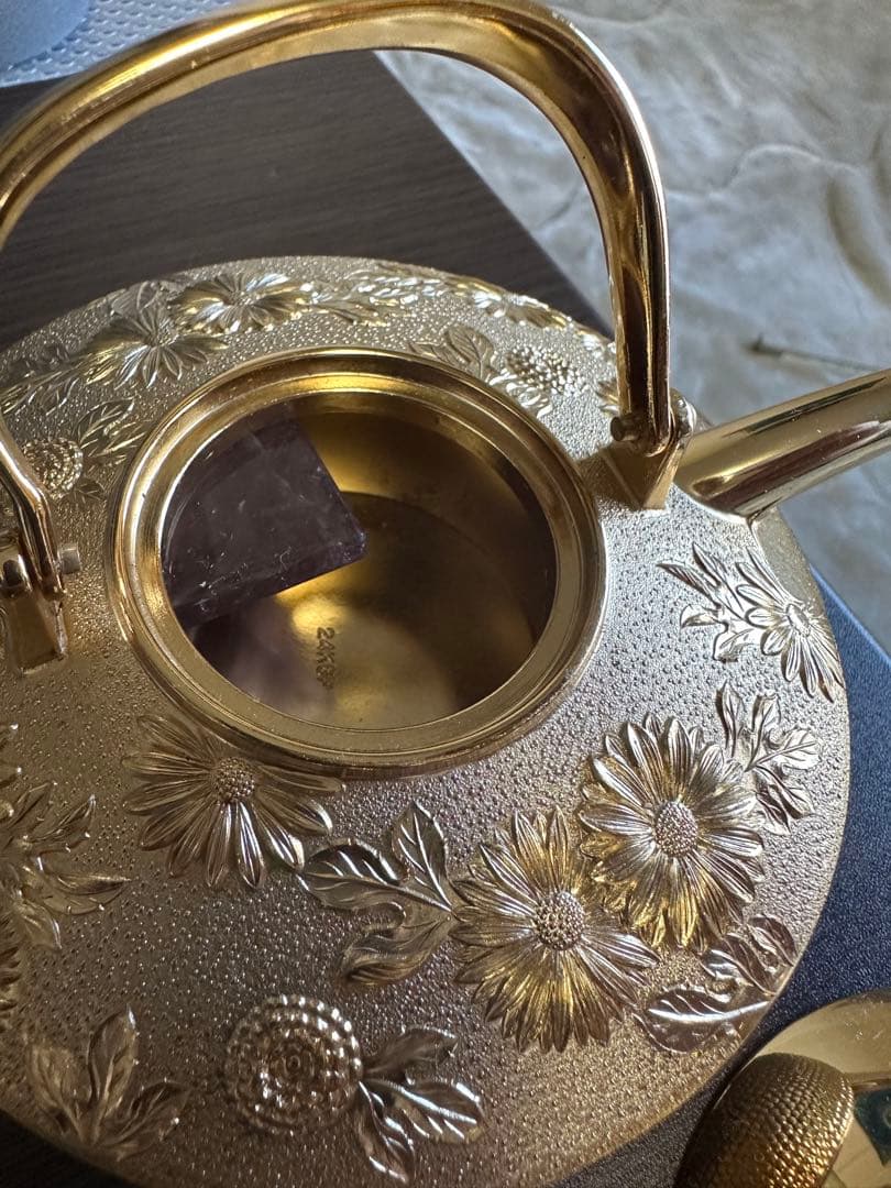 金の屠蘇器セット　金メッキ　銚子　盃　骨董品　アンティーク　お屠蘇　屠蘇器