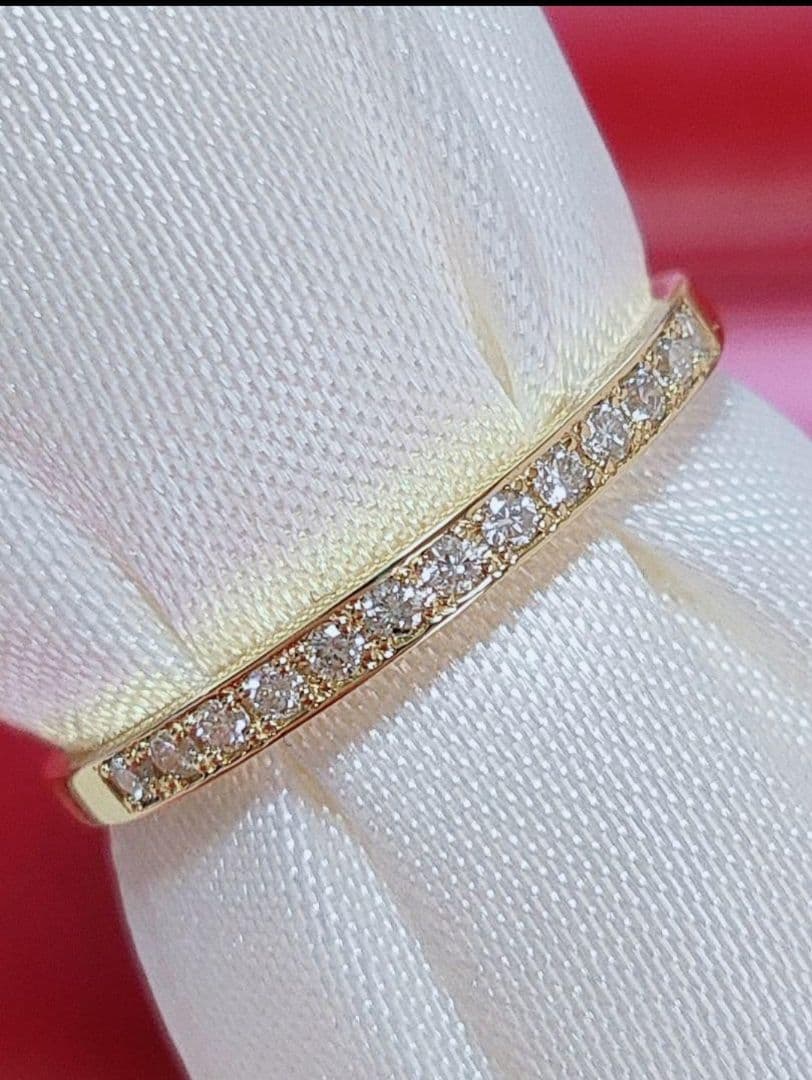 新入荷 未使用 k18YG ダイヤモンド0.10ct エタニティリング