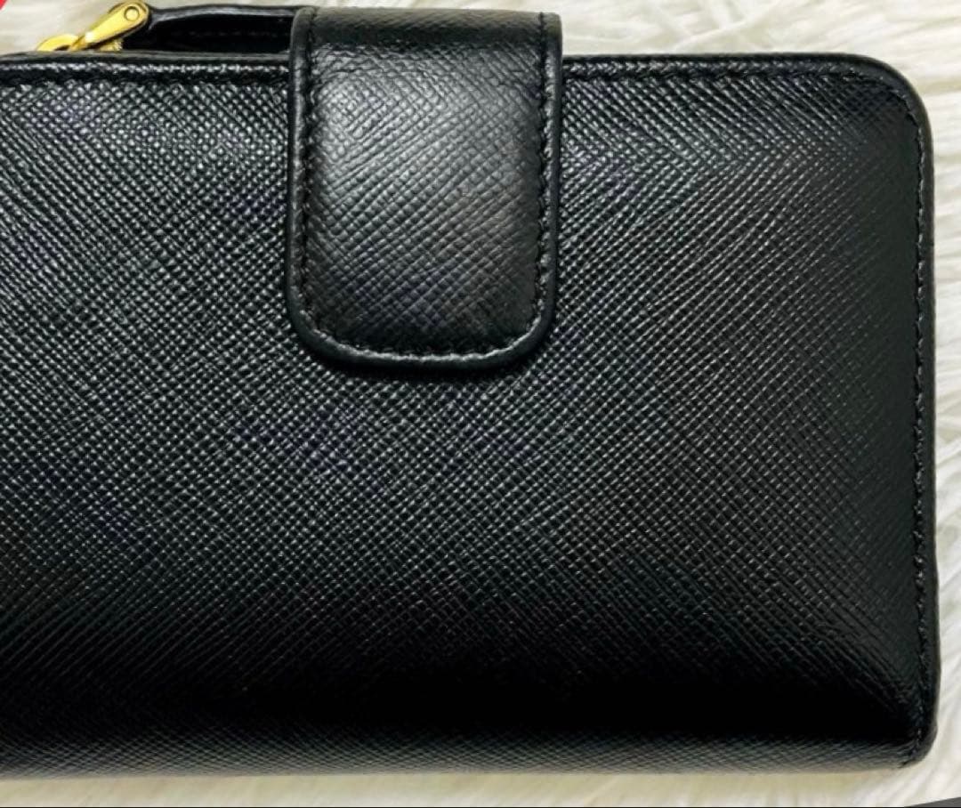 PRADA 二つ折り財布 ラウンドファスナー 黒