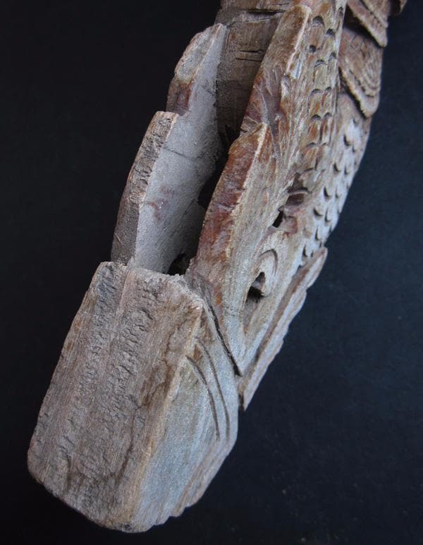 19世紀　タイ　ビルマ 寺院の装飾 2 ナーガ　木彫　アンティーク