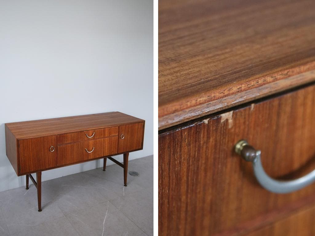 英国アンティークMeredew製サイドボード/木製机/テレビ台(91-216)