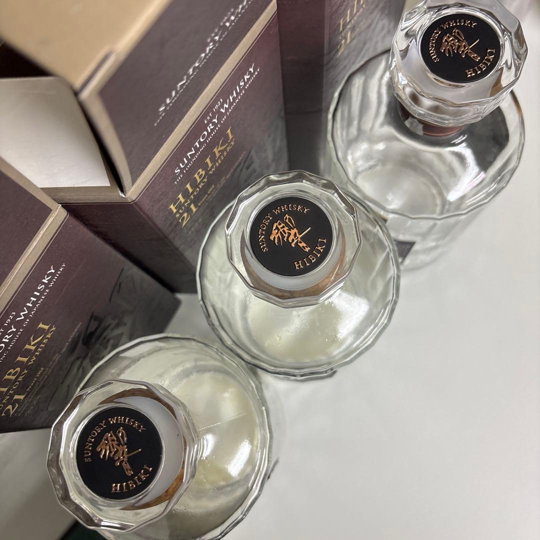 サントリー　ウイスキー　響21年　空瓶空箱　3セット