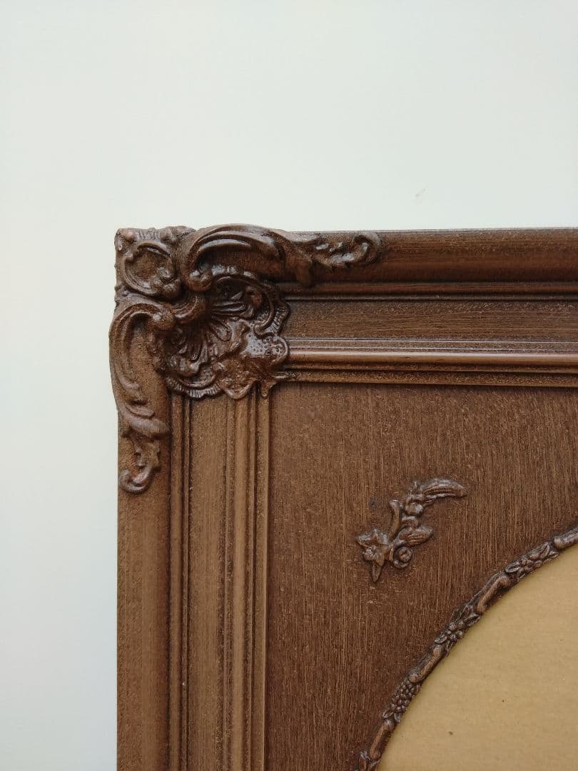 エスアンドエフ　S&F　高級輸入額縁　半切　アンティーク　ブラウン　005