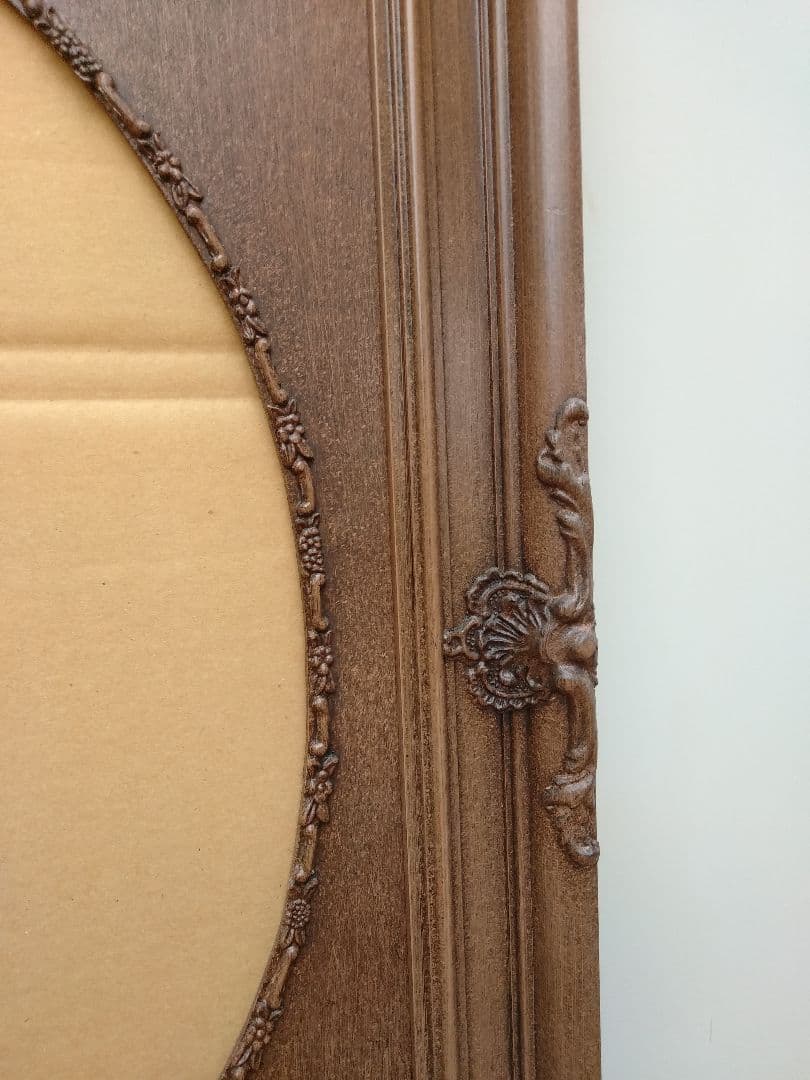 エスアンドエフ　S&F　高級輸入額縁　半切　アンティーク　ブラウン　005