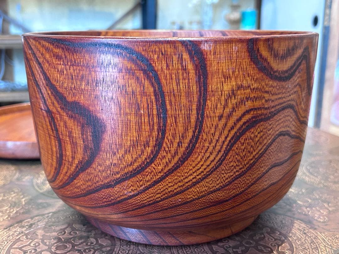 欅 無垢材 くり抜き 茶櫃 大型 木工 民藝