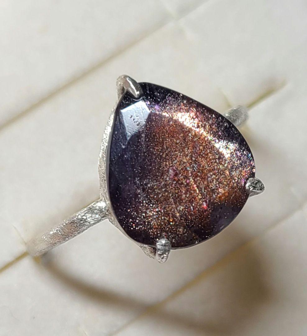 ミラノ★非加熱アイオライトサンストーン、パライバトルマリン★リングオーダー