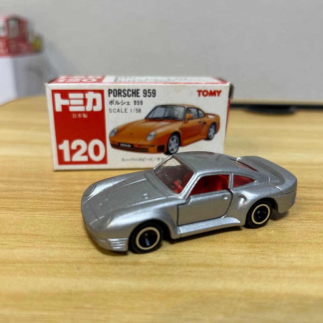 日本製トミカ赤箱 ポルシェ 959 シルバー 1/58