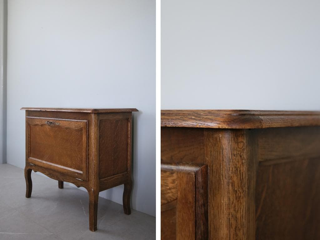 フランスアンティーク猫脚カップボード/木製サイドボード/キャビネット90-192