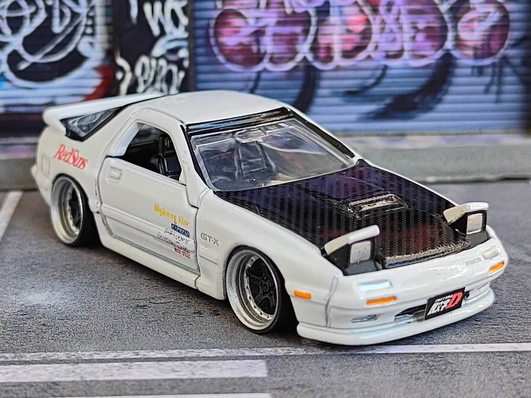 トミカ改造 マツダ FC 頭文字D仕様 シャコタン ☆深リム ☆ホットウィール