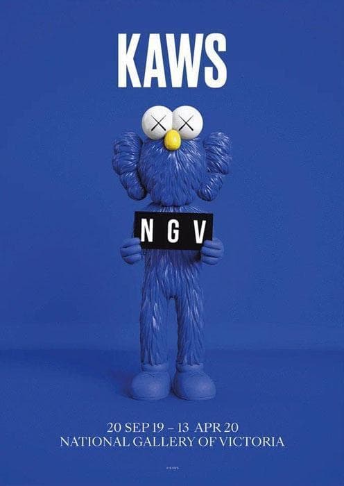 額装品/KAWS BFF BLUE NGV カウズ/インテリア/アート