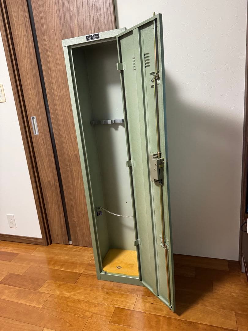 KSK ガンロッカー スチール製 グリーン　5丁用