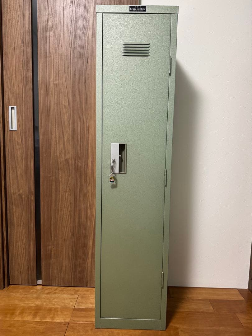 KSK ガンロッカー スチール製 グリーン　5丁用