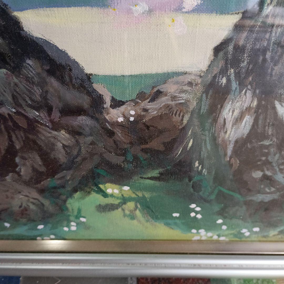 さくらの女流大家　川島眞佐　石部桜　M50号油彩　希少