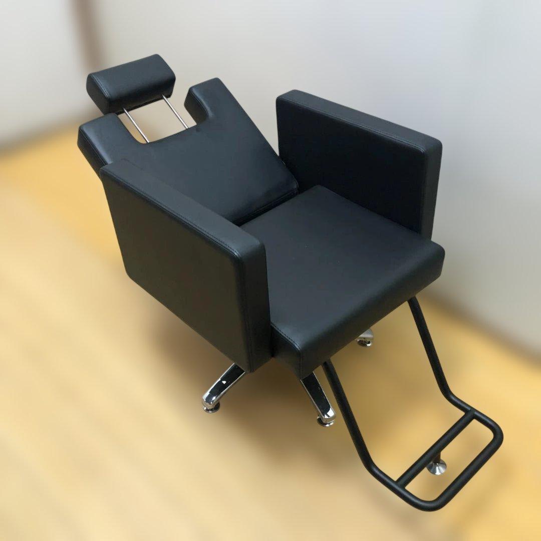 美品 バックシャンプー用 油圧昇降 ブラック 美容室 ヘッドスパ 112930