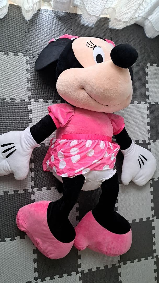 ミニーちゃん巨大 ぬいぐるみ 140センチ大きめ ピンク