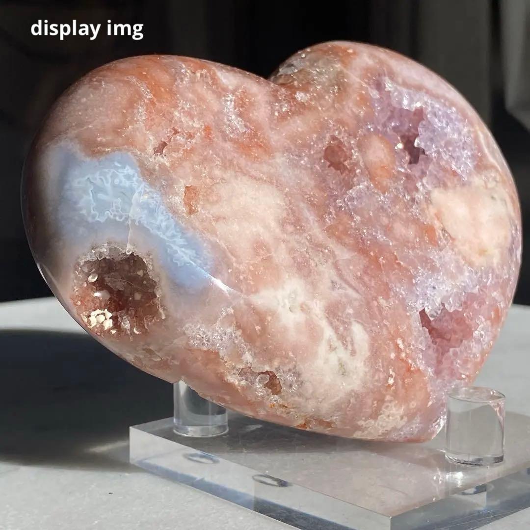 ★特価【 高品質 コレクション級 ピンクアメジスト アルゼンチン産 原石 ハート