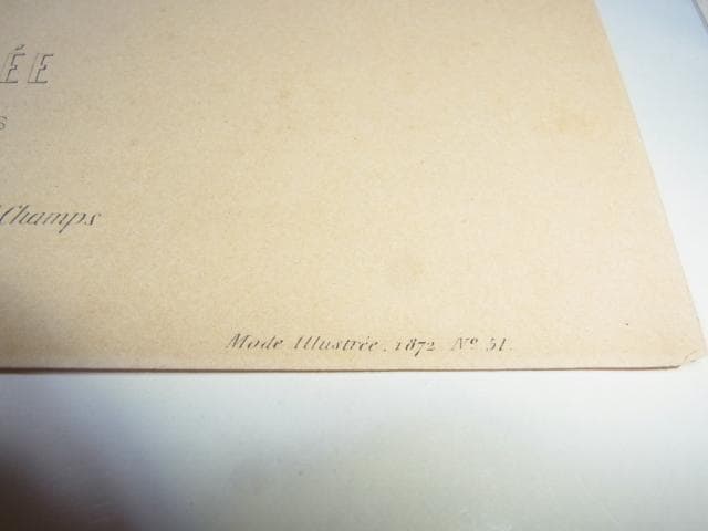1872年銅版画◆フランス ファッション誌『ラ・モード・イリュストレ』No.51