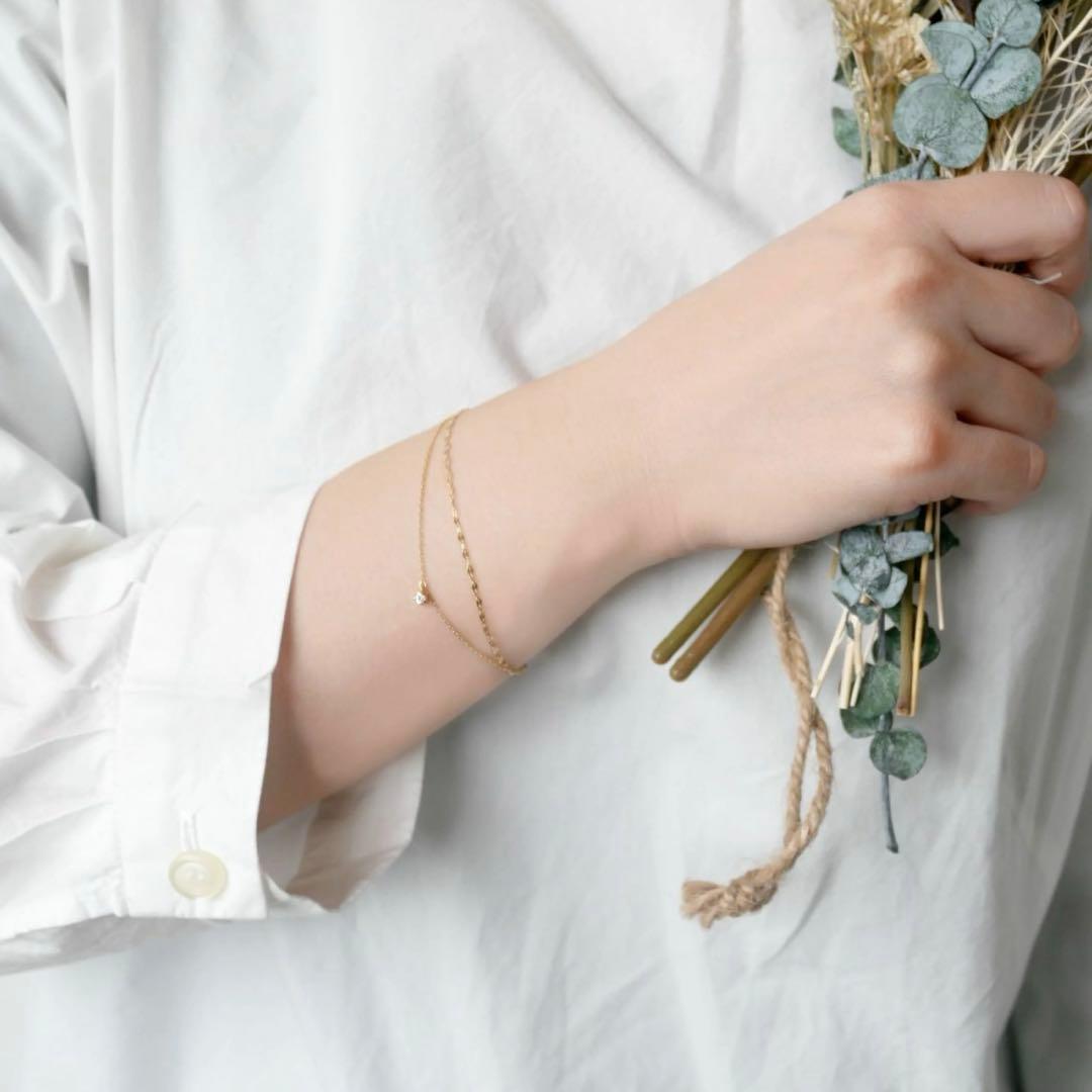 ヴァンドーム青山 ブレスレット 2連ブレスレット ダイヤモンド イエローゴールド