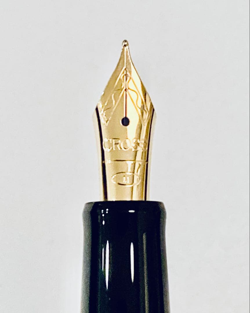 超美品◆クロス 高級万年筆 マーブルグリーン　CROSS アメリカ製ヴィンテージ