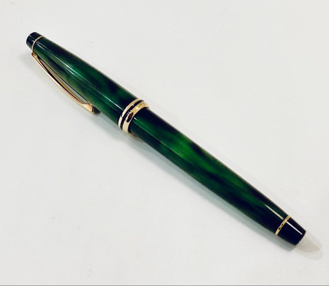 超美品◆クロス 高級万年筆 マーブルグリーン　CROSS アメリカ製ヴィンテージ