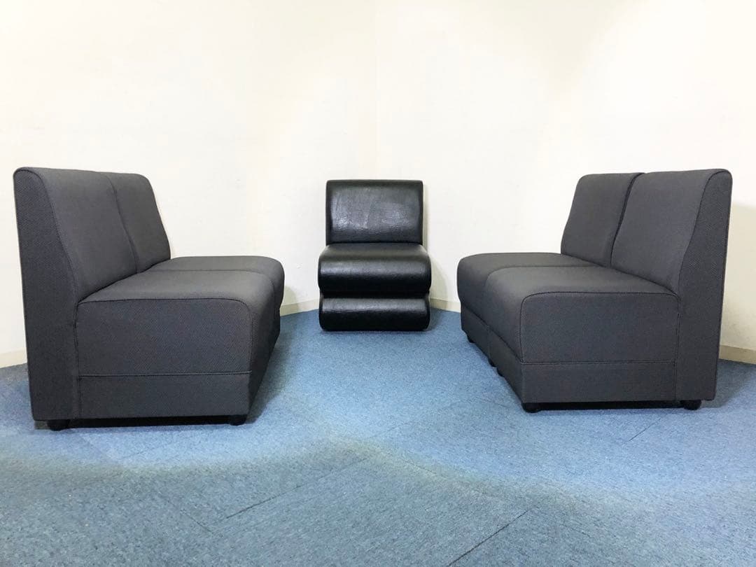 パブリック1人掛けソファ5個セット 美品 独立タイプ応接ソファ・ロビーチェア