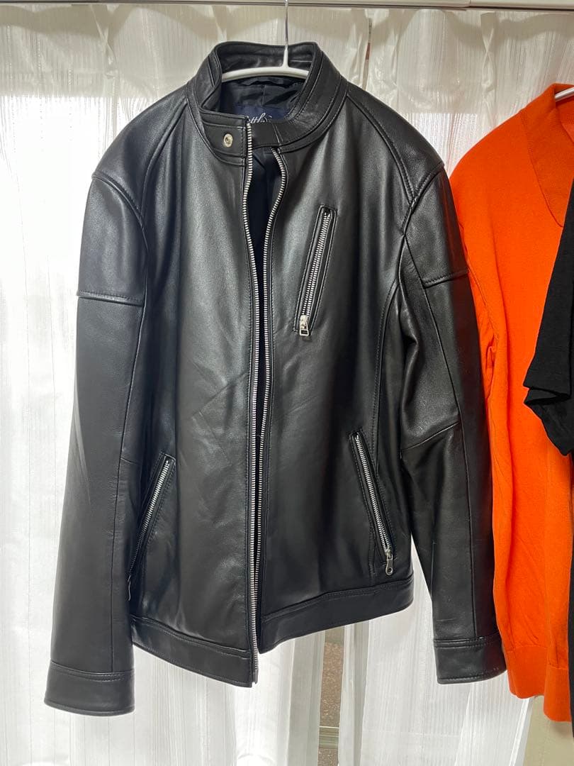 定価4万⭐︎RattleTrap 本革 シングル ライダースL ラムレザー