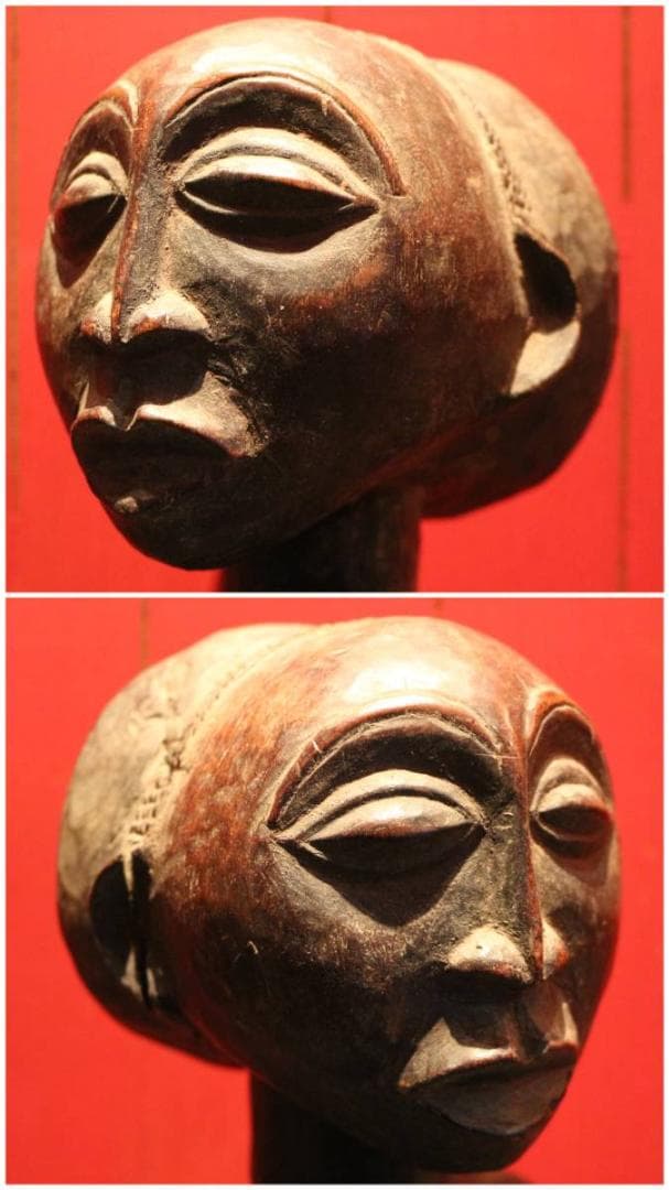 フォークアート アフリカ 置物 オブジェ 民族 木彫 ヴィンテージ 彫刻 3